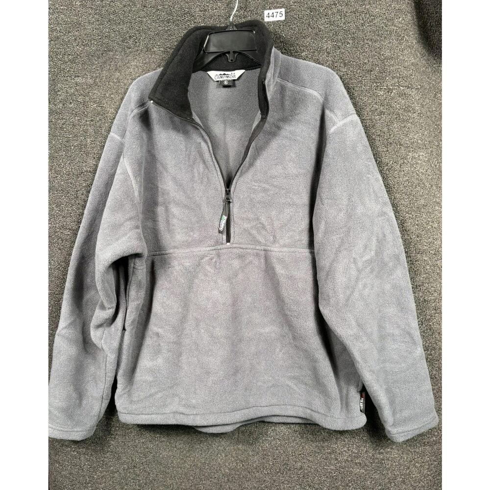 Campmor Pullover Mens XL Gray Polartec Fleece Half Zip Outdoors Hiking Jacket
